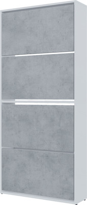 Тумба для обуви Горизонт Мебель Квартет (белый/бетон)