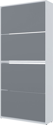 Тумба для обуви Горизонт Мебель Квартет (белый/графит)