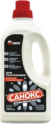 Чистящее средство для ванной комнаты Санокс Гель ультра белый WC (1.1г)