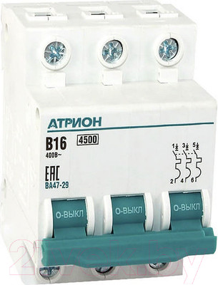 Выключатель автоматический Атрион VA4729-3-16B