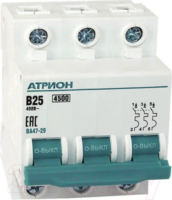 Выключатель автоматический Атрион VA4729-3-25B