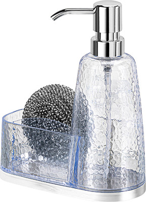 Дозатор моющего средства с подставкой для губки Elan Gallery 990675 (прозрачный)