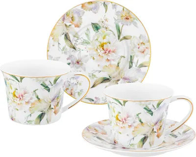 Набор для чая/кофе Elan Gallery Корнелия / 730854 (New Bone China)