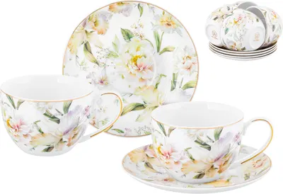 Набор для чая/кофе Elan Gallery Корнелия / 730845 (New Bone China)