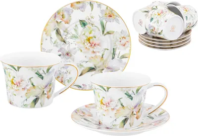Набор для чая/кофе Elan Gallery Корнелия / 730847 (New Bone China)