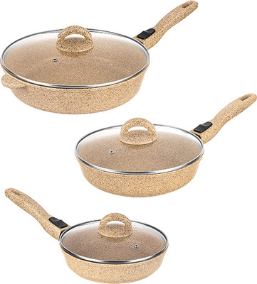 Набор сковородок Elan Gallery Гармония вкуса / 121134+3 (медовый гранит)