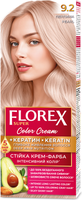 Крем-краска для волос Florex Super Кератин тон 9.2 жемчужина