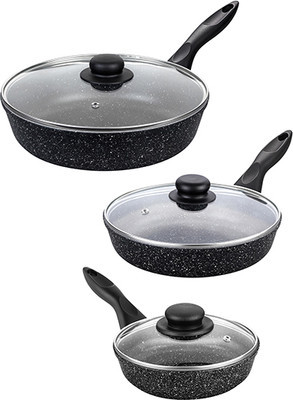 Набор сковородок Elan Gallery Гармония вкуса / 120137+3 (черный мрамор)