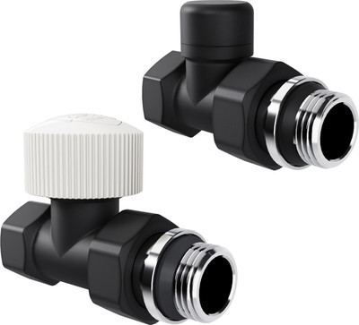 Монтажный комплект для радиатора Royal Thermo Design Прямой 1/2"М30х1.5 / RATVDP11212BL (черный)