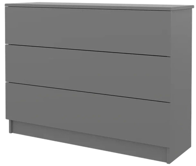 Комод Горизонт Мебель Нео 1050 3 ящика (серый графит)