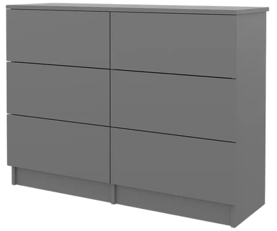 Комод Горизонт Мебель Нео 1050 6 ящиков (серый графит)