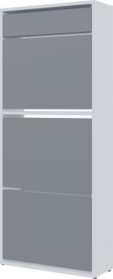 Тумба для обуви Горизонт Мебель Трио с ящиком (белый/графит)