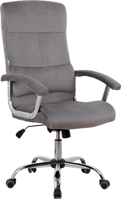 Кресло офисное King Style SHL-8 Sane Velvet Chrome (велюр, серый)