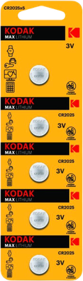 Комплект батареек Kodak MAX Lithium CR2025-5BL / Б0061961