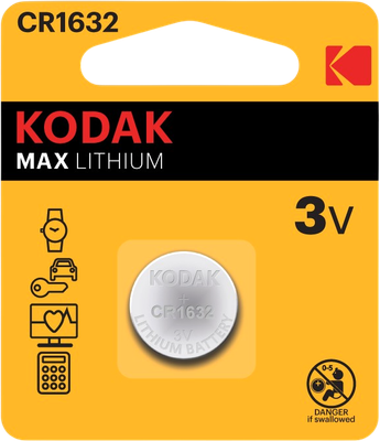 Батарейка Kodak MAX Lithium CR1632-1BL / Б0077241