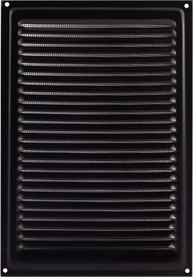 Решетка вентиляционная Нора-М 160x230 с сеткой / 18329 (черный)