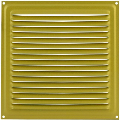 Решетка вентиляционная Нора-М 175x175 с сеткой / 5616 (желтый)