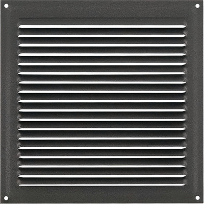 Решетка вентиляционная Нора-М 175x175 с сеткой / 19404 (мокрый асфальт)