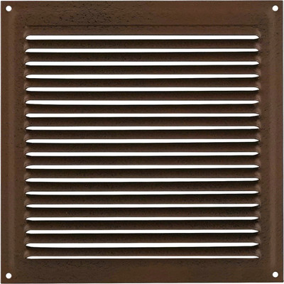 Решетка вентиляционная Нора-М 175x175 с сеткой / 19403 (шоколадный бархат)