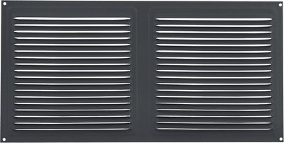 Решетка вентиляционная Нора-М 175x350 с сеткой / 20179 (графит)