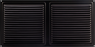 Решетка вентиляционная Нора-М 175x350 с сеткой / 18330 (черный)