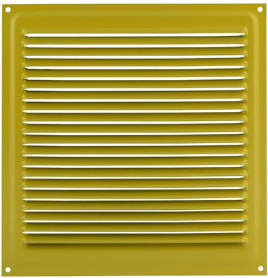 Решетка вентиляционная Нора-М 200x200 с сеткой / 2118 (желтый)