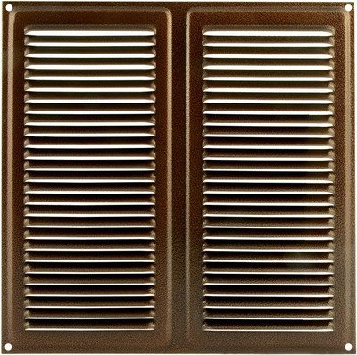 Решетка вентиляционная Нора-М 250x250 с сеткой / 5935 (старая медь)