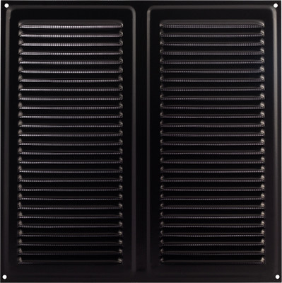 Решетка вентиляционная Нора-М 250x250 с сеткой / 18333 (черный)