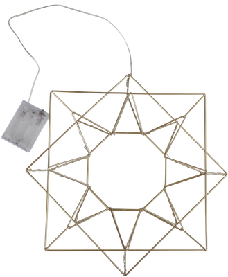 Подвеска новогодняя AksHome Тип 5 Солнце 35.5х5х35см 26LED 3АА