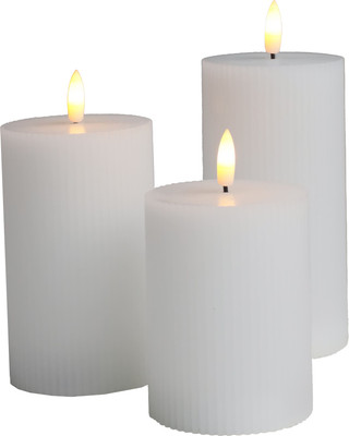 Набор электронных свечей AksHome Тип 1 3 свечи 7.5х13/15.5/18см 1LEDх3 2ААх3