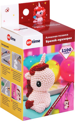Набор для творчества On Time Брелок DIY алмазная мозаика. Единорог / 45218