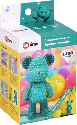 Набор для творчества On Time Брелок DIY алмазная мозаика. Мишка / 45220
