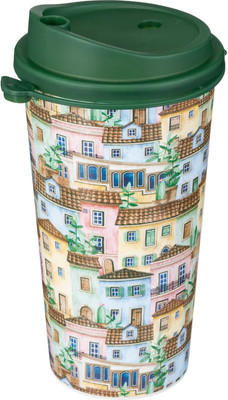 Многоразовый стакан Phibo Городские домики / 435254109 (зеленый)