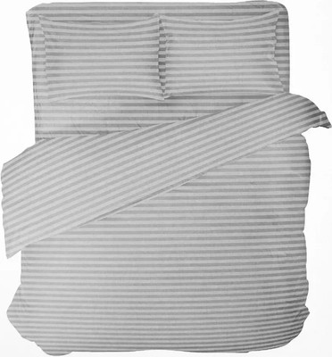 Комплект постельного белья Блакiт Страйп-сатин Евро 70х70 / 14-4102 (серый)