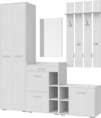 Секция в прихожую Кортекс-мебель Лара СП7 (белый)