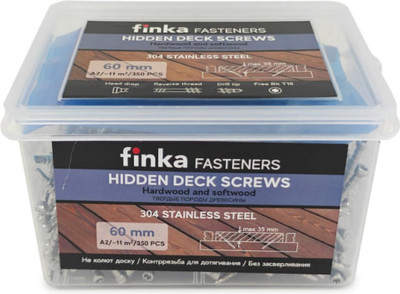 Саморез Finka Hidden Wood Screws A2 60mm (700шт)