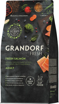 Сухой корм для кошек Grandorf Adult Fresh Salmon&Sweet Potato (400г)