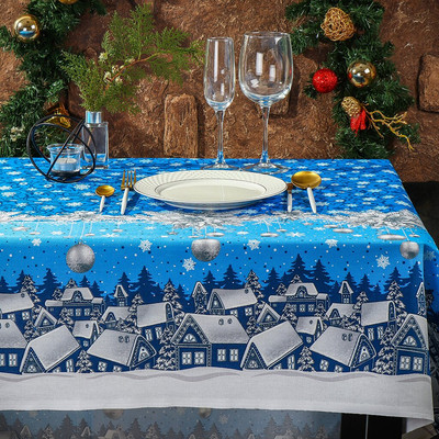 Скатерть Текстильный городок Полночь / ТХбК29118-2/150 (120x150, синий)