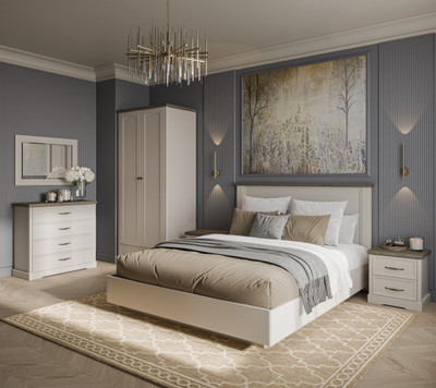 Двуспальная кровать Anrex Toscana New 160 с ПМ (персидский жемчуг/каньон)