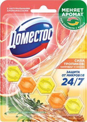 Чистящее средство для унитаза Domestos Пауэр 5 Свежесть цитруса (50г)