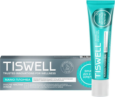Гель для укрепления эмали Tiswell Реминерализующий с наногидроксиапатитом и ксилитом (40мл)