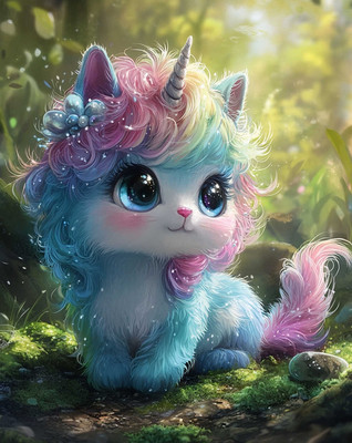 Набор алмазной вышивки Феникс+ Маленький единорог / 70795