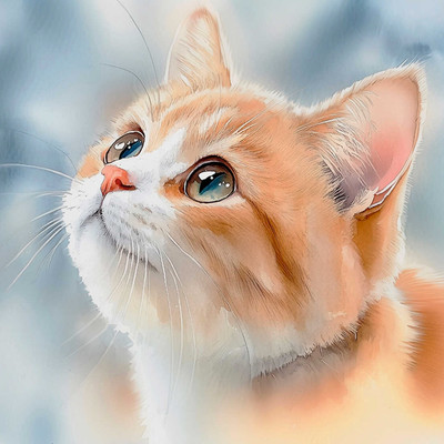 Набор алмазной вышивки Феникс+ Рыжий котенок / 70804