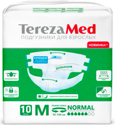 Подгузники для взрослых Tereza Medium Normal (10шт)