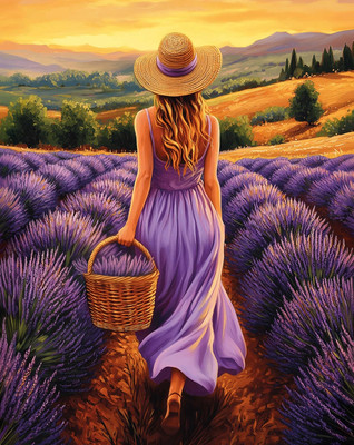 Набор алмазной вышивки Феникс+ Прогулка за лавандой / 70821