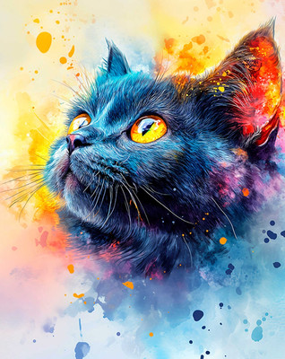 Набор алмазной вышивки Феникс+ Черный котенок / 70825