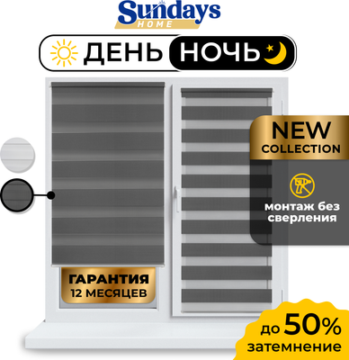 Рулонная штора Sundays Home ДН LB 111-10 52х160 (графитовый)
