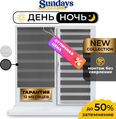 Рулонная штора Sundays Home ДН LB 111-10 57х160 (графитовый)