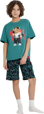 Пижама детская Mark Formelle 563327 (р.140-68, малахит/буквы на черном)