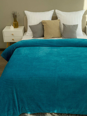 Плед Павлина Skandi Кубики 220x240 (морская волна)